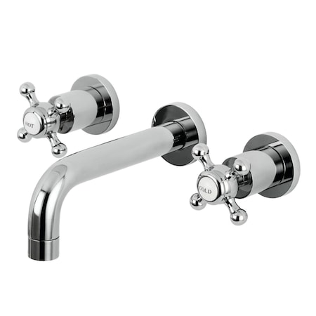 Kingston Brass KS8121BX Two-Handle Wall Mount Bathroom Faucet, Polished Chrome KS8121BX